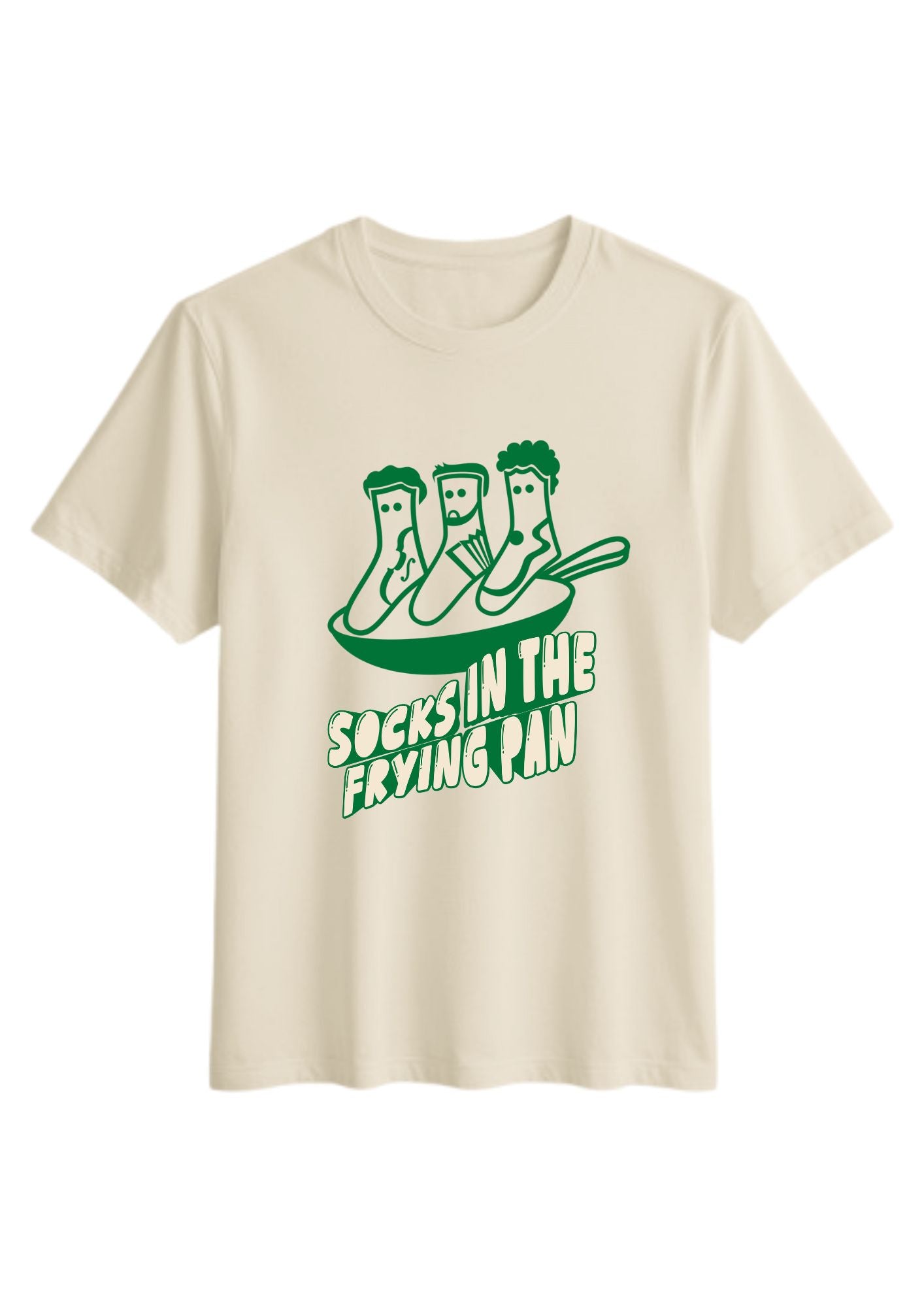 PRE-ORDER ONLY! Cream Socks in the Frying Pan T-Shirt