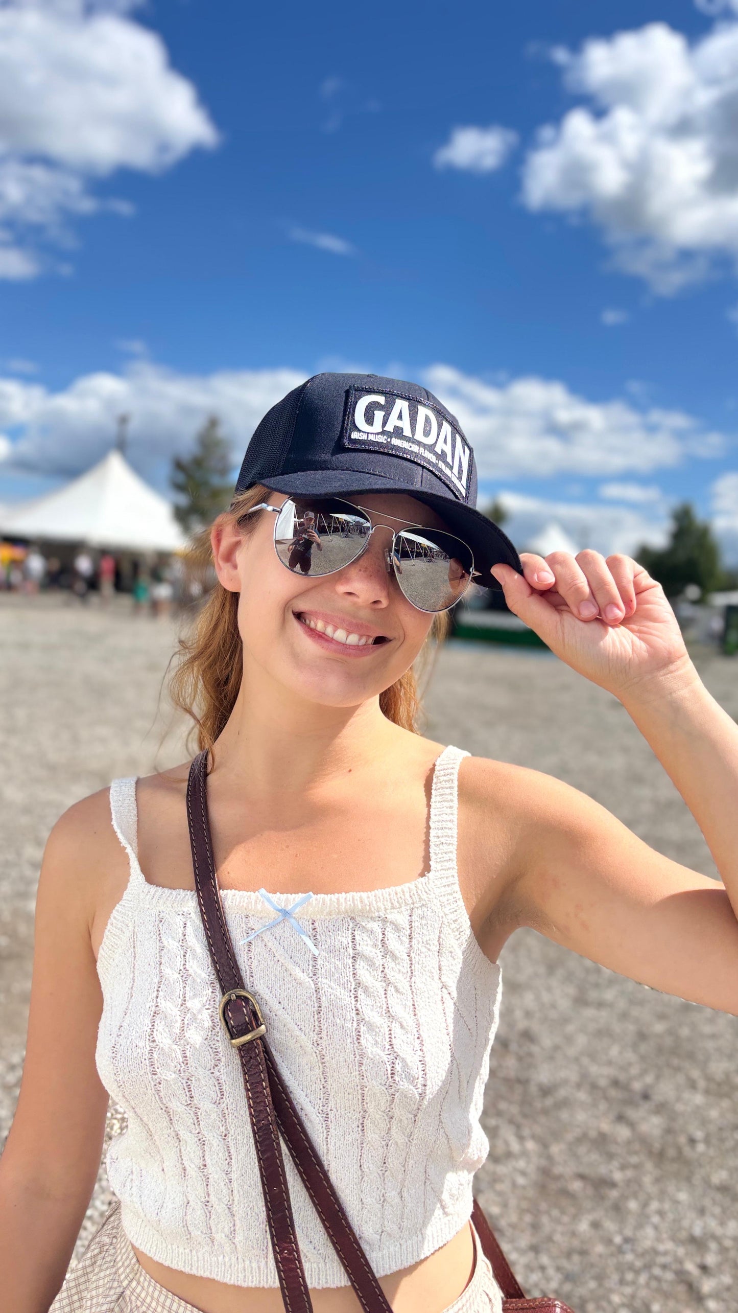 Black Trucker Hat with Gadan Patch