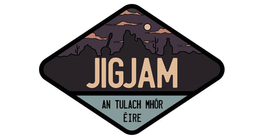 2x3in Purple An Tulach Mhór Éire Triangle JigJam Sticker
