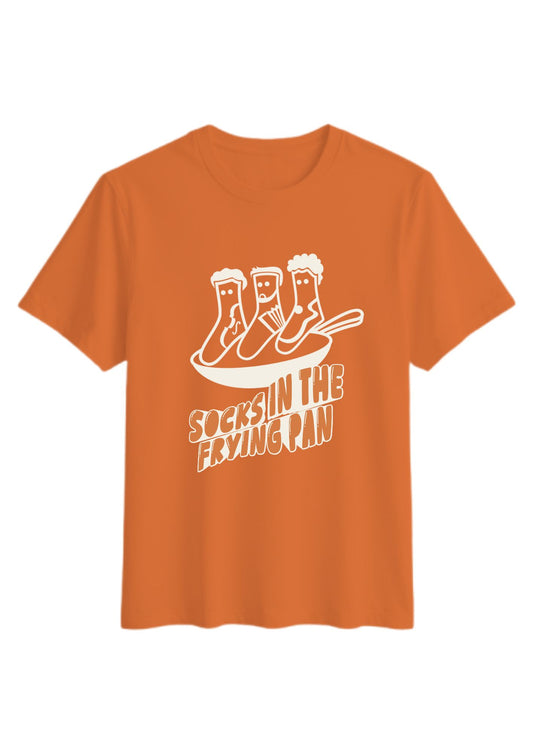 PRE-ORDER ONLY! Orange Socks in the Frying Pan T-Shirt